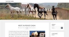 Desktop Screenshot of ourfirsthorse.com