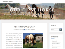 Tablet Screenshot of ourfirsthorse.com